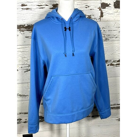 UNDER ARMOUR Pullover Hoodie Blue Men's Sz Small Nearly New - Picture 1 of 7